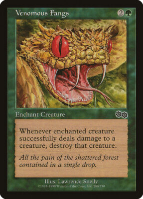MTG Venomous Fangs ** Urza's Saga ** English (NM)