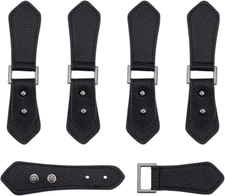 5 Sets PU Leather Cloak Clasp Fasteners, Black Sew on Toggle Closures, Sewing Sn