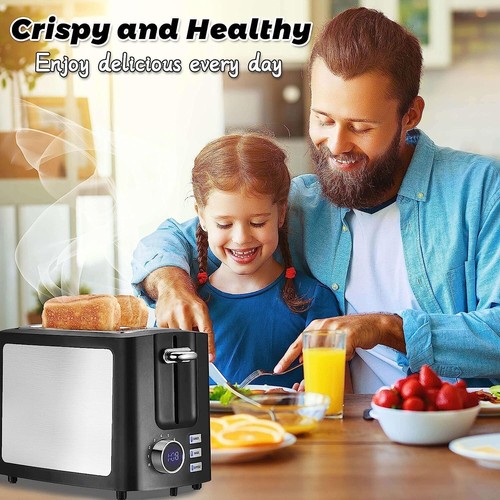Digital 2-Slice Smart Toaster with 4 Functions & LED Indicator for Busy Mornings - Picture 9 of 9