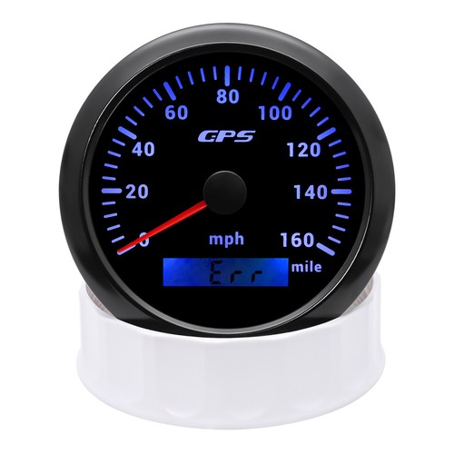 85MM Black GPS Speedometer 0-160MPH Gauge Waterproof Fit Motorcycles Boat Car - Picture 8 of 16