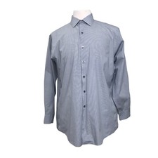 Van Heusen Button Up Shirt Men  s Size L Color Gray Long Sleeve  s Collared Neck