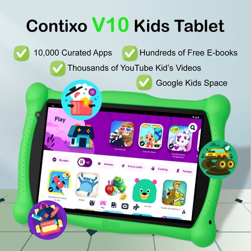 Contixo V10 7" Inch Learning Kids Android 32GB Tablet Camera Apps & Games Wifi - Picture 24 of 53