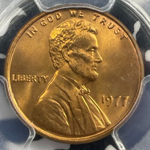 1977 U.S. Lincoln Memorial Cent PCGS MS67RD Lot#G9551 Gem BU! - Picture 2 of 3