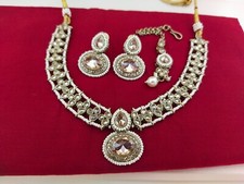 Indian Jewelry Necklace Bollywood Ethnic Mehandi Plated Birthday Party Wear Set