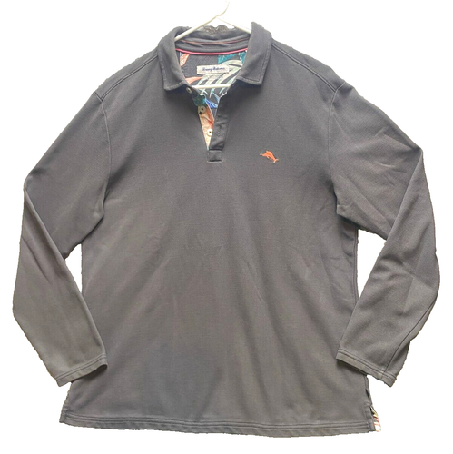 Tommy Bahama Hemd Erwachsene Large Steingrau Island Zone Marlin Fish Supima Herren - Bild 1 von 9