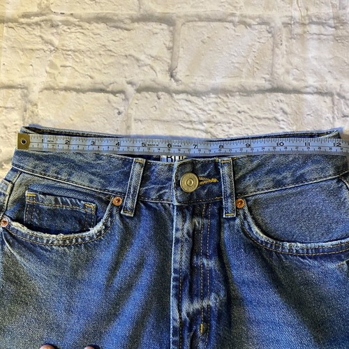 BDG Jeans Women Sz 24 Blue Mom High Rise Med Wash Distressed 100% Cotton Casual - Picture 7 of 19