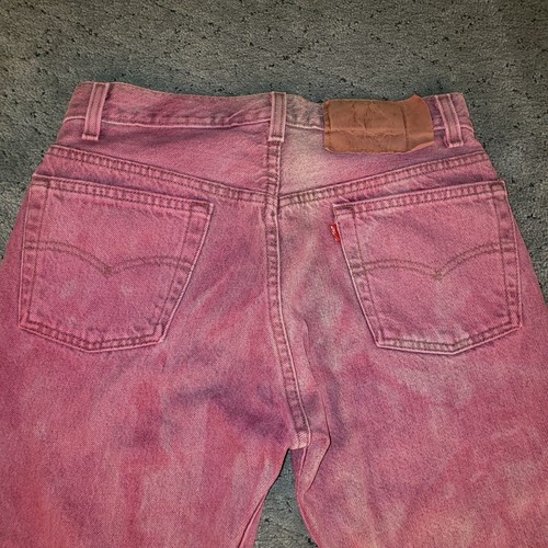 VTG 90s Levis 501 Jeans Mens 30x34 Purple Denim Button Fly 501 0648 Made In USA - Picture 7 of 12