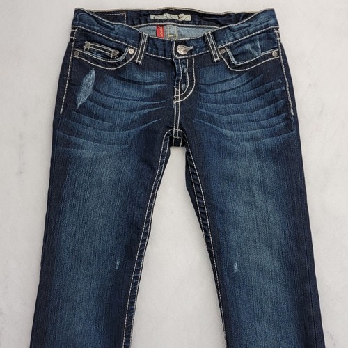 Buckle BKE Women's MYA Skinny Embellished Distressed Stretch Jeans 27x31.5 Blue - Picture 3 of 19