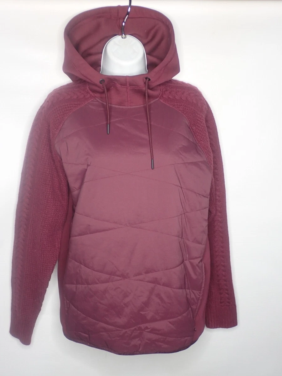 Kari TRAA Faere Insulated Hoodie Jacket color Wine Size M Hybrid Athleisure  | eBay