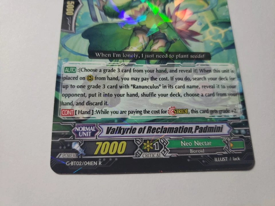 Cardfight!! Vanguard Valkyrie of Reclamation, Padmini G-BT02/028EN R CFV NM Rare - Image 3 of 4