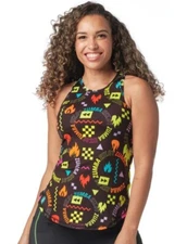 Zumba Printed high Neck Tank - Z1T02640 - XS