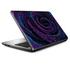 Universal Laptop Skins wrap for 15" - Purple Rose Pedals Water Drops