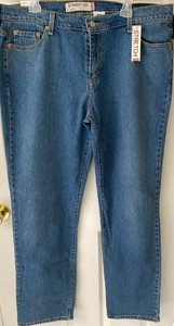 Levi's 505 Feminina Blue Jeans Tamanho 18L Plus Straight Leg Stretch Nova com etiquetas | eBay