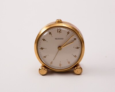 L. EGEDI Uhr mit Weckfunktion; Farbe Gold evtl echtes Gold, Basel