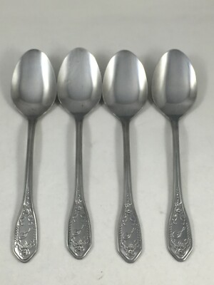 Lot Of 4 Rogers Kenwood Japan Stainless Steel Monogram ''S'' Teaspoons 6''