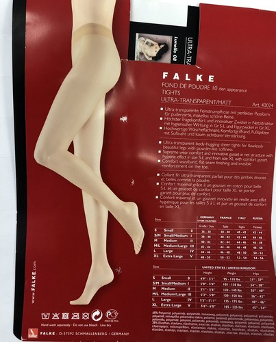 Falke Women’s Size Medium/Large Black Ultra Transparent Stockings - Picture 5 of 6