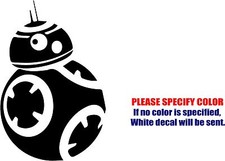 Vinyl Decal Sticker - Star Wars Droid BB8 Car Truck Bumper Window JDM Fun 12"