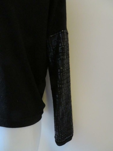 WOMENS GENERATION LOVE BLACK 'FRENCH TERRY' PULLOVER SWEATER XS/S * - Picture 5 of 7