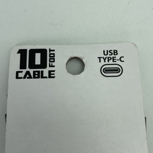 Rapid Charge USB Type C Charging Cable 10' Long Tie Dye Canvas Pastel Colors - 第 7/8 張圖片