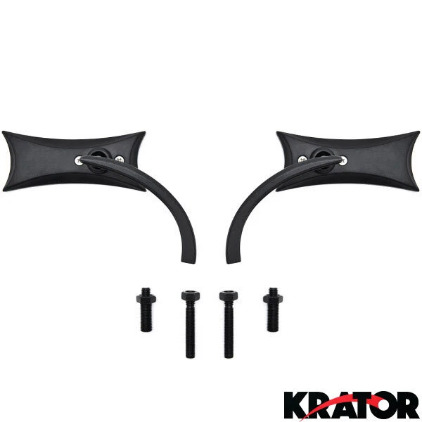 Espejos retorcidos negros para Kawasaki VN Vulcan Classic MeanStreak Nomad 1600 Foto 3 de 3