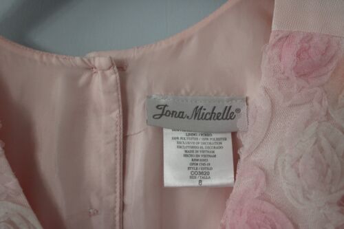 Jona Michelle Mädchen Ostern Frühling Sommer Kleid rosa weiß Spitzenschleife 8 - Bild 2 von 3