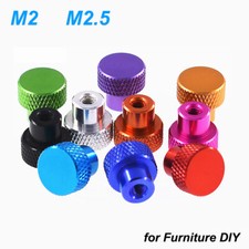M2 M2.5 Knurled Thumb Nut Long Steps Colourful Aluminum Alloy Hand Turn Nuts DIY