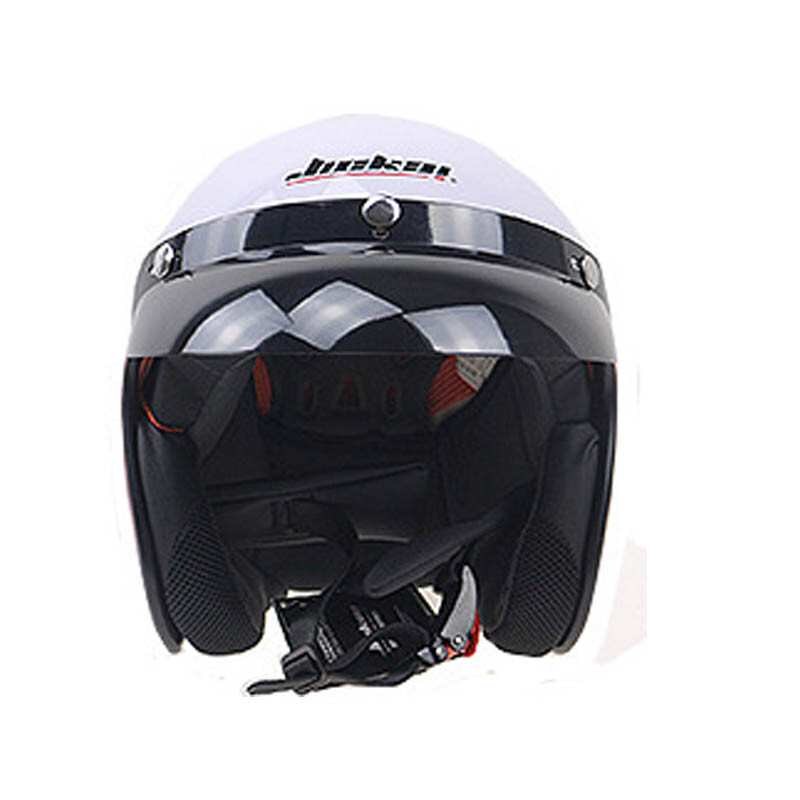 Motorcycle Open Face Helmet DOT Approved - YEMA Helmet YM-627 Motorbike Moped Jet Bobber Pilot Crash Chopper 3/4 Half Helmet With Sun Visor For Adult Men Women - Matte Black,XL In - Foto 7