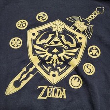 Legend Of Zelda LS Pullover Black Hoodie - Size Small