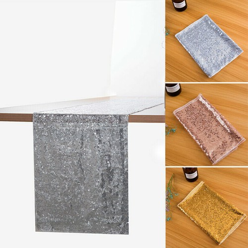 Sequin Table Runner Glitter Cover Cloth Mat Sparkly Wedding Party Decoration - Picture 3 of 15