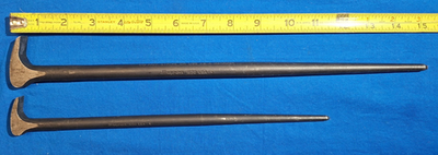 #ad Snap On 1650 1250 2 piece ladys foot rolling head pry bar 15quot; amp; 12quot; long $70.00