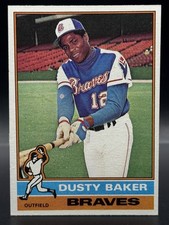 1976 Topps DUSTY BAKER card No. 28 Crease-Free Atlanta Braves NM-MT+