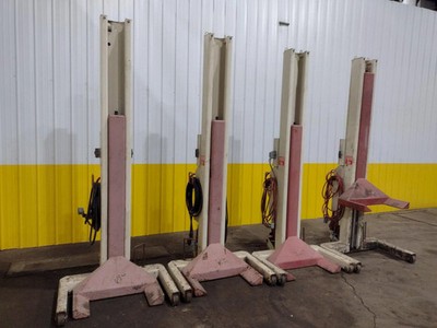 (4) 16,000 LBS STERTIL-KONI MODEL ST-1072 HEAVY DUTY MOBILE COLUMN LIFT JACKS: S