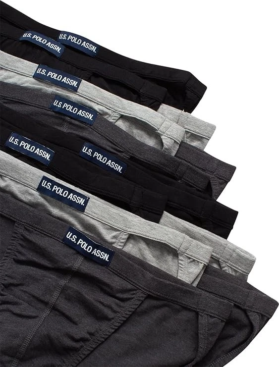 PACK DE 6 CALZONCILLOS DE BIKINI PARA HOMBRE 100% Cuerda ALGODÓN SÓLIDO Negro Gris ROPA INTERIOR TIRO BAJO Foto 3 de 4