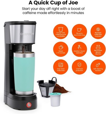 Chefman InstaCoffee Max Single-Serve Coffee (RJ14-IC)-CR