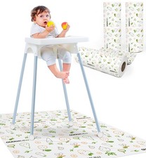 Baby Splat Mat for Under High Chair - 30 Pcs Disposable and Waterproof Splash...
