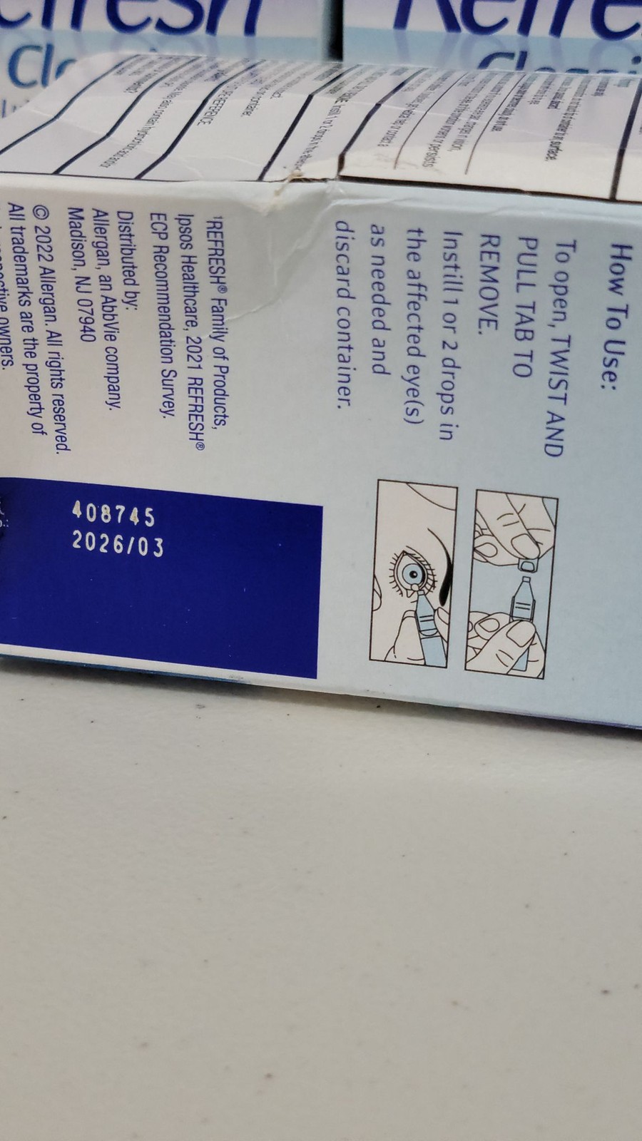 Refresh Classic Lubricant Eye Drops 50 Vials 0.01 fl oz Lot of 3 Sealed