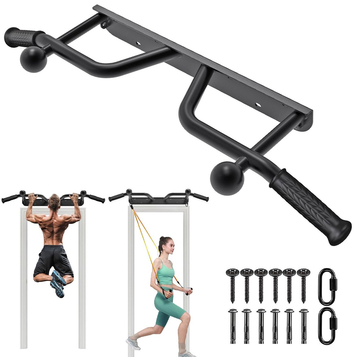 BeneLabel Pull Up Bar, Wall Mounted Chin-up Bar Ceiling Fitness