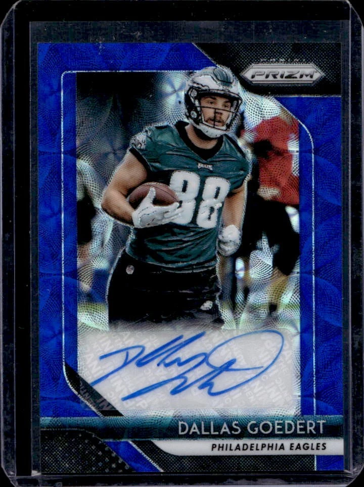 2018 Prizm Dallas Goedert Rookie Auto Blue Scope Rookie RC #89/99 Eagles