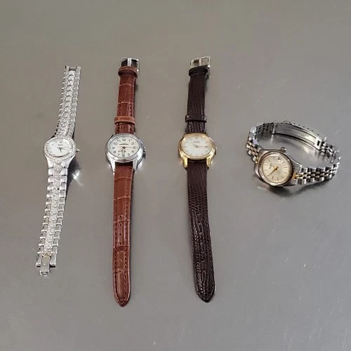 Vintage Watch Lot Of 4: Citizen Eco-Drive, Bulova, Gruen Precision, Timex