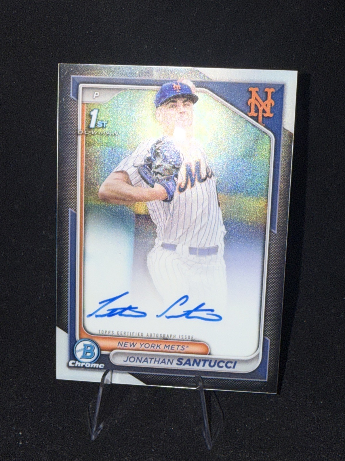 2024 Bowman Draft - Chrome Prospect Autograph Jonathan Santucci #CPA-JS (AU, RC)