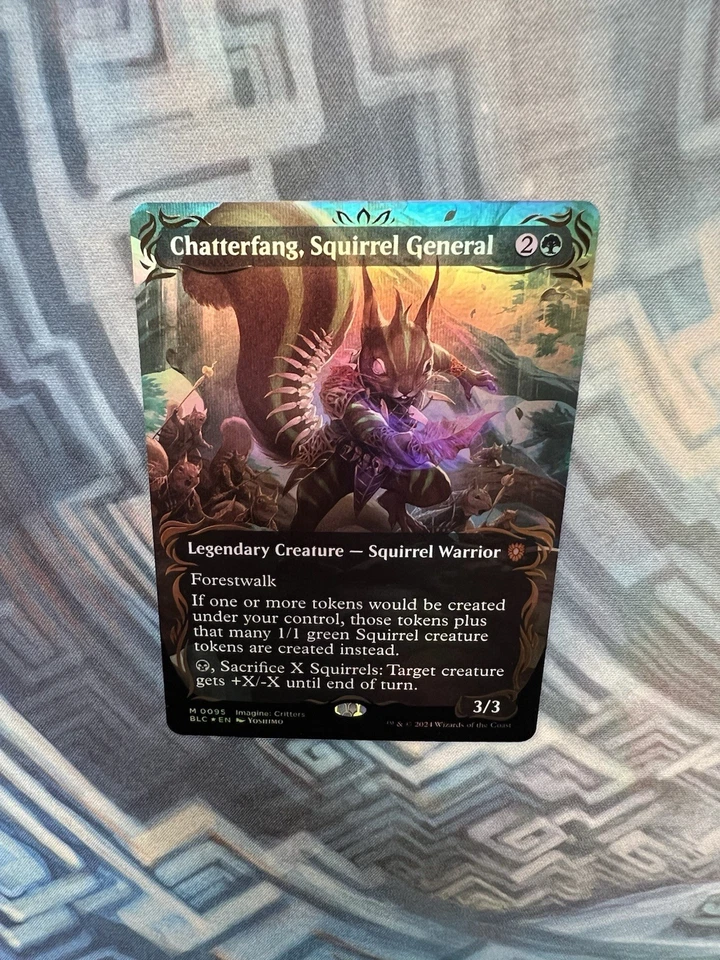 Borderless Raised Foil Chatterfang, Squirrel General NM- Unplayed Bloomburrow - Image 4 of 4