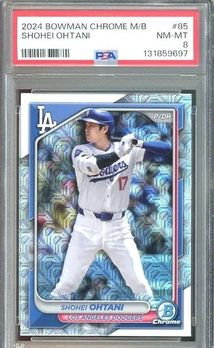 2024 Bowman Chrome Megabox #85 Shohei Ohtani NM-MT PSA 8 Dodgers 9697