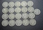 Lot of 21 Barber Quarters 90% Silver Coins