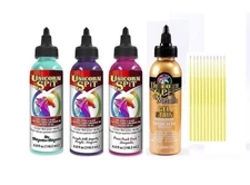 Unicorn SPiT Gel and Glaze Stain in one Bundles - 4 4oz. Bottles with Trebbies