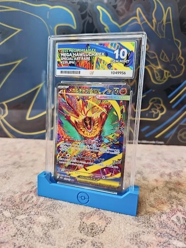 Pokémon Mega Hawlucha ex SAR 239/193 Ace 10 (PERFECT SUBS) + Free Stand!