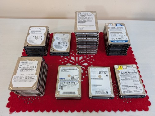 Restposten 37x 250GB 2,5" SATA Laptops HDDs WD/Samsung/Seagate/Toshiba/Hitachi