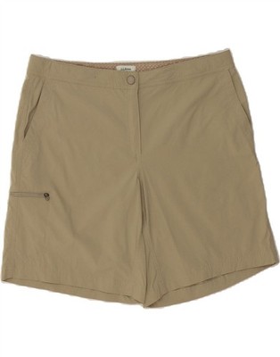 L.L.BEAN Womens Cargo Shorts US 14 XL W34 Green Nylon DR54