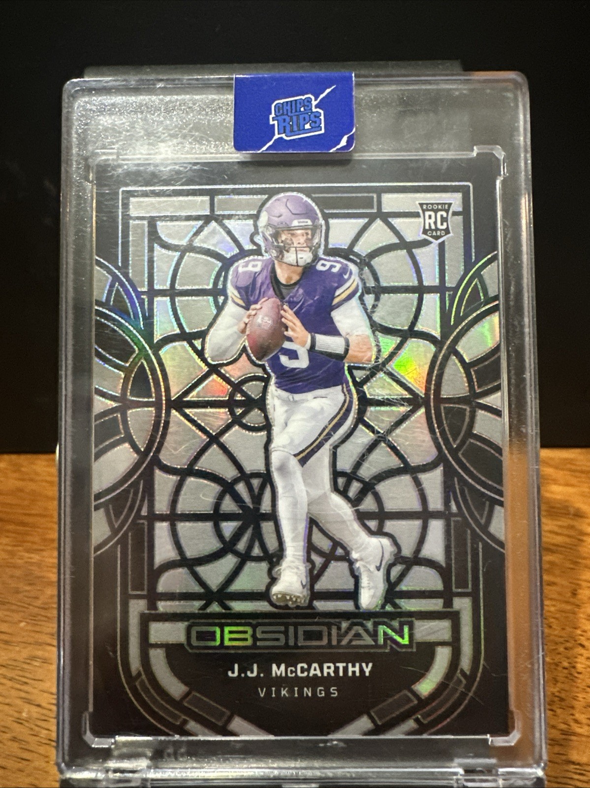 2024 OBSIDIAN BLACK STAINED GLASS JJ MCCARTHY ROOKIE (RC) SSP CASE HIT!!!🔥