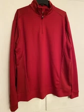 Cutter & Buck Men’s XL Quarter Zip Shirt Pullover Dry Tec Red NEW NWT