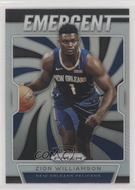 2019-20 Panini Prizm Emergent Silver Prizm Zion Williamson #7 Rookie RC 4z8